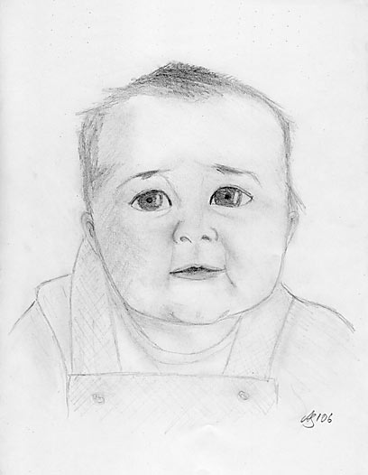 Drawing of baby Morgan