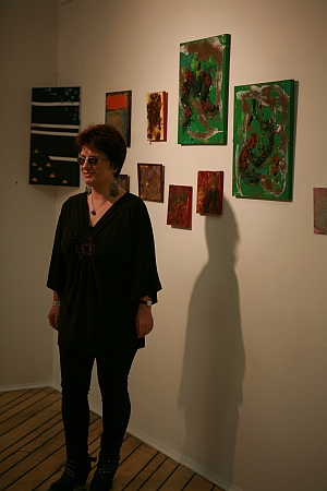 Silja in her exhibition