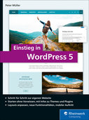 Cover von Einstieg in WordPress 5 von Peter MÜller bei Rheinwerk Verlag