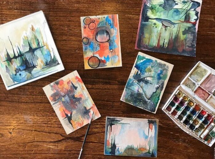atist cards and watercolor set