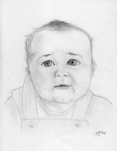 Drawing of baby Morgan