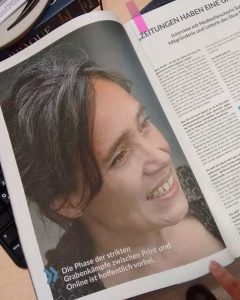 Sabrias Foto im BDZV-Magazin 2017