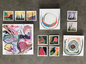 variety of artist cards