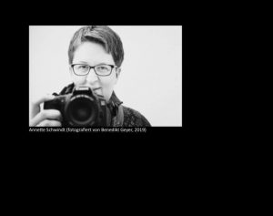 Rückseite des Fotobuchs mmit einem Bild von Annette