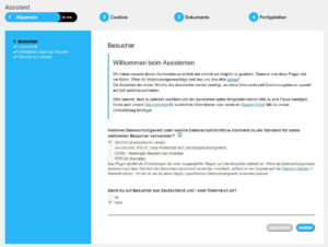 Screenshot des Assistenten