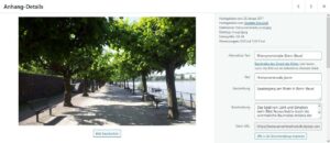 Anhangdetails in WorPress