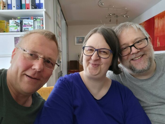 Klaus mit Annette und Thomas