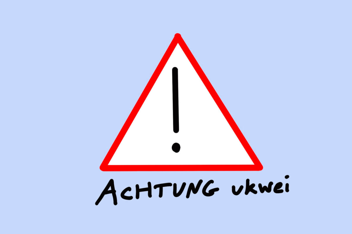 Achtung-Schild