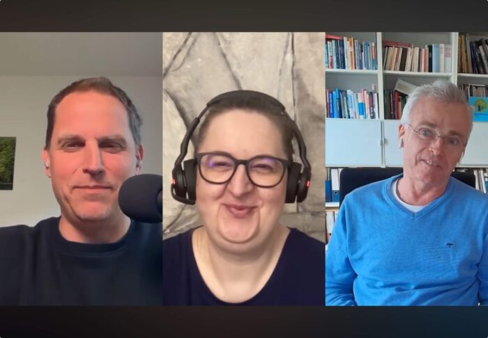 Lars, Annette und Stefan im Zoomcall