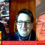 Screenshot Videomitschnitt des Live-Talk zu WordPress 5