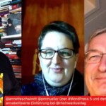 Screenshot Videomitschnitt des Live-Talk zu WordPress 5